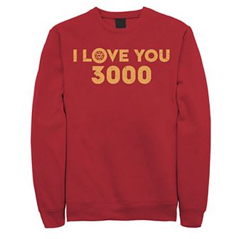 Men's Marvel Avengers Endgame I Love You 3000 Arc Reactor Symbol Graphic Fleece Pullover