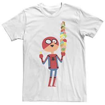 Men's Marvel Spider-Man Far From Home Happy Ice Cream Cone Graphic Tee