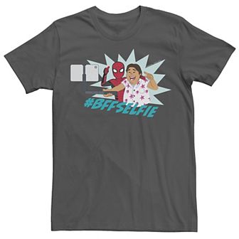 Men's Marvel Spider-Man Far From Home #BFFSelfie Portrait Graphic Tee