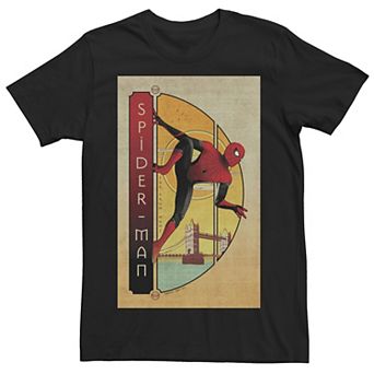 Men's Marvel Spider-Man Far From Home Spider-Man Vintage Poster Graphic Tee