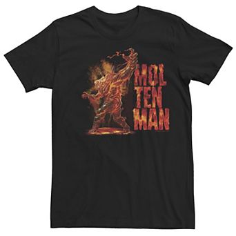 Men's Marvel Spider-Man Far From Home Molten Man Word Stack Graphic Tee
