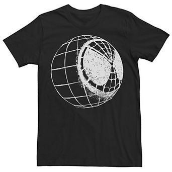 Men's Marvel Spider-Man Far From Home Mask Globe Stencil Graphic Tee
