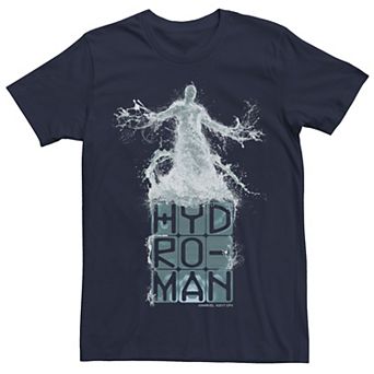 Men's Marvel Spider-Man Far From Home Hydro-Man Panel Word Stack Graphic Tee