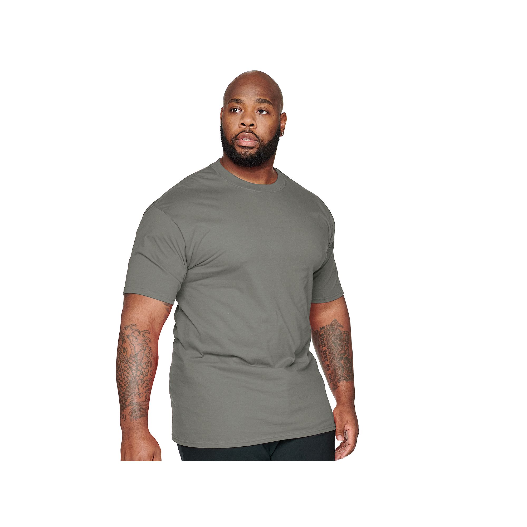 Big & Tall Hanes® Beefy-T Tee, Mens, Size: Large Tall, Grey Gray
