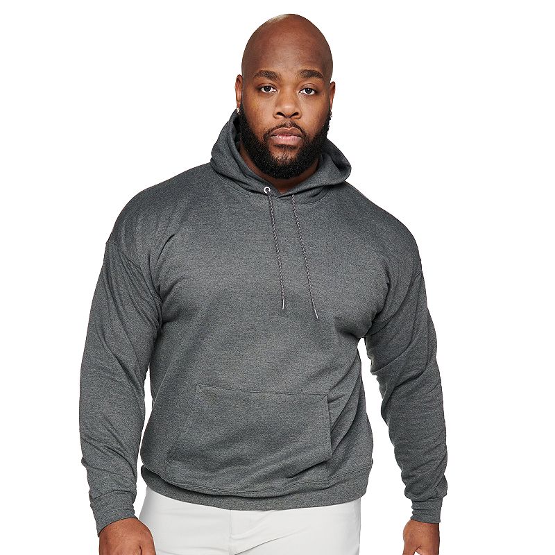 Big & Tall Hanes EcoSmart Fleece Hoodie, Mens, Size: XXL, Grey