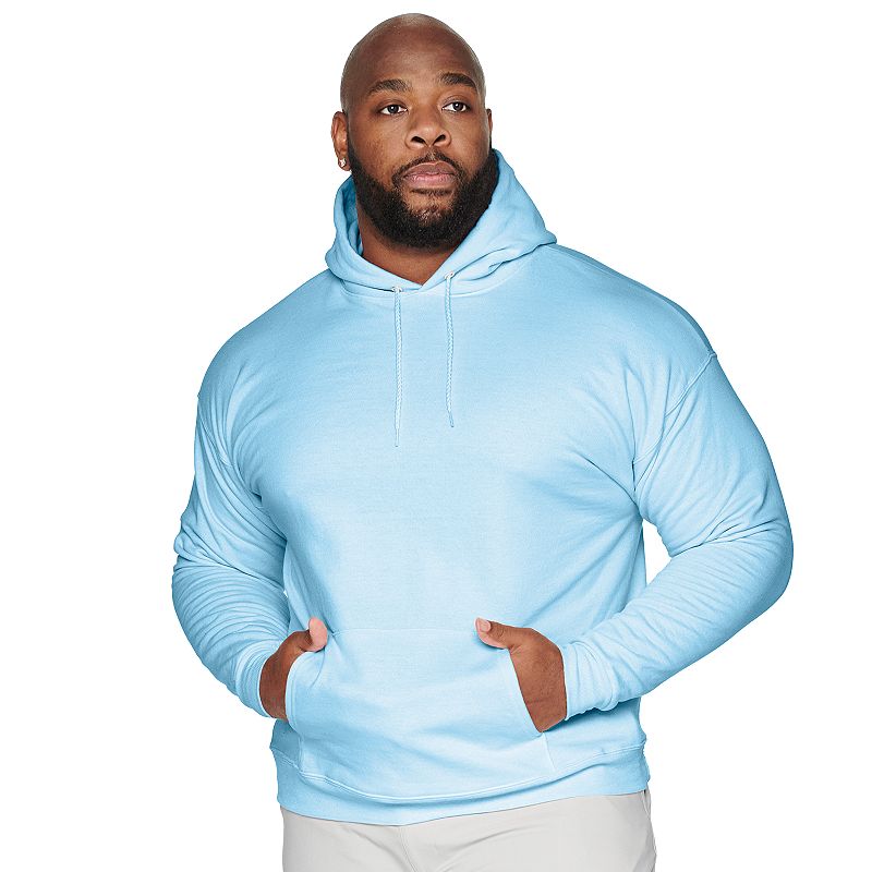 Big & Tall Hanes EcoSmart Fleece Hoodie, Mens, Size: 5XL, Light Blue