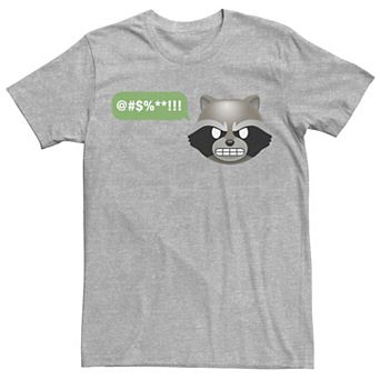 Men's Marvel Rocket Raccoon Angry Emoji Tee