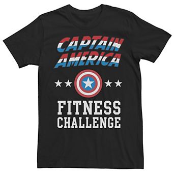 Men's Marvel Captain America Fitness Challenge Weight Lift Tee
