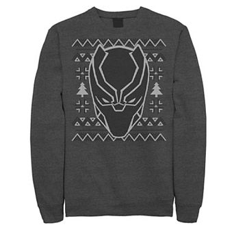 Men's Marvel Black Panther Mask Ugly Christmas Sweatshirt
