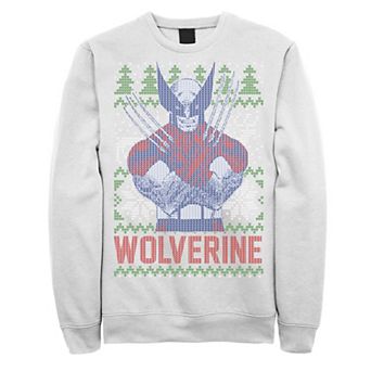 Men's Marvel X-Men Wolverine Christmas Tree Ugly Sweatshirt