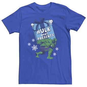Men's Marvel Avengers Hulk Want Presents Christmas Tee
