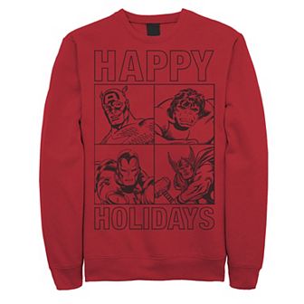Men's Marvel Happy Holidays Christmas Sweatshirt