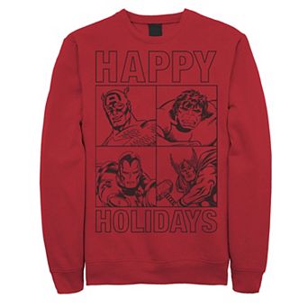 Men's Marvel Happy Holidays Christmas Sweatshirt