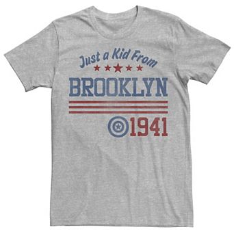 Men's Marvel Captain America Kid From Brooklyn Collegiate Tee