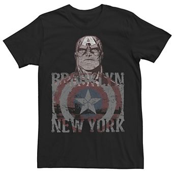 Men's Marvel Captain America Watches Over Brooklyn NY Tee