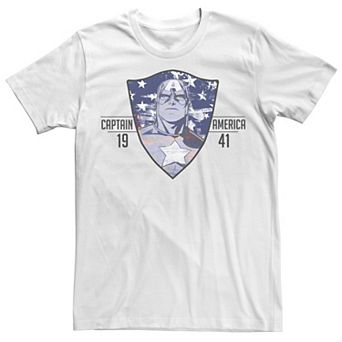 Men's Marvel Captain America Shield Banner 1941 Tee