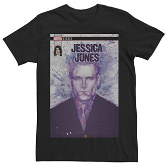 Men's Marvel Jessica Jones Paint Splatter Purple Man Comic Tee