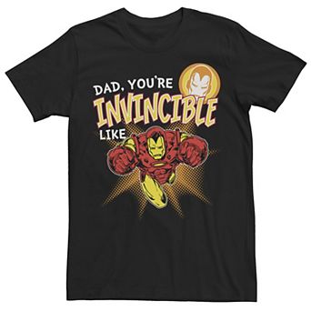 Men's Marvel Iron Man Invincible Dad Father's Day Tee