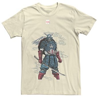 Men's Marvel Captain America Mountain Samurai Graphic Tee