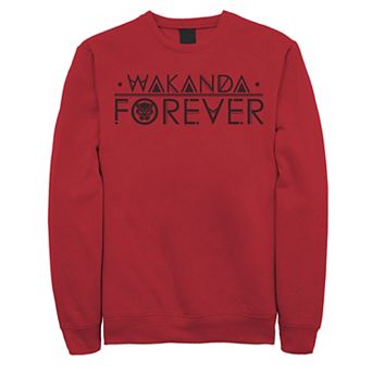 Men's Marvel Black Panther Wakanda Forever Chest Graphic Fleece Pullover