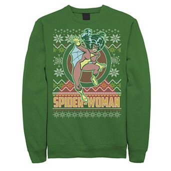 Men's Marvel Spider-Women Ugly Christmas Graphic Fleece Pullover