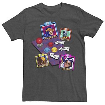 Men's Marvel Arcade Character Portrait Panel Collage Tee