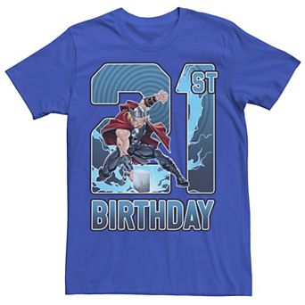 Men's Marvel Thor Hammer 21st Birthday Graphic Tee