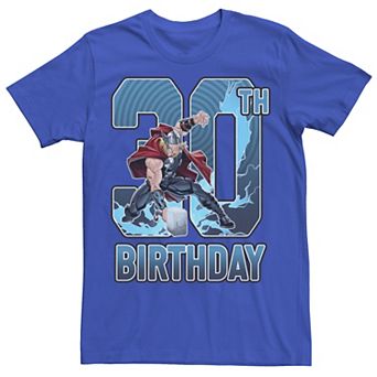 Men's Marvel Thor Hammer 30th Birthday Graphic Tee