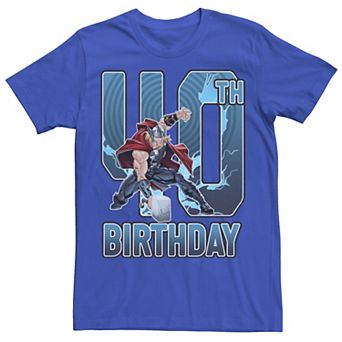 Men's Marvel Thor Hammer 40th Birthday Graphic Tee