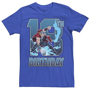 Men's Marvel Thor Hammer 18th Birthday Graphic Tee