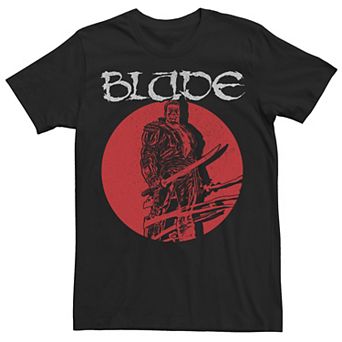 Men's Marvel Blade Rising Sun Portrait Logo Graphic Tee