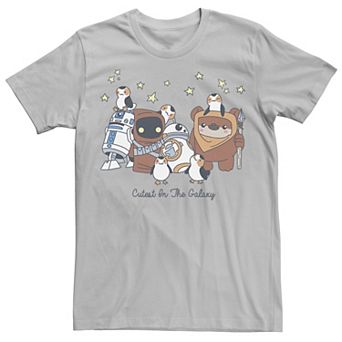 Men's Star Wars Group Shot Cutest In The Galaxy Poster Tee