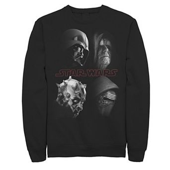 Men's Star Wars Villain Portrait Panel Grid Logo Fleece