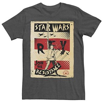 Men's Star Wars Last Jedi Rey Vintage Propaganda Tee