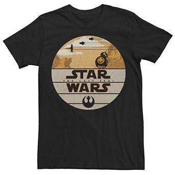 Men's Star Wars Last Jedi BB-8 Retro Desert Roll Badge Tee