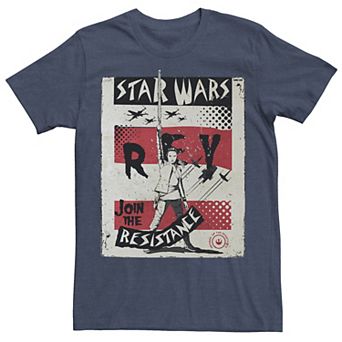 Men's Star Wars Last Jedi Rey Join Resistance Propaganda Tee