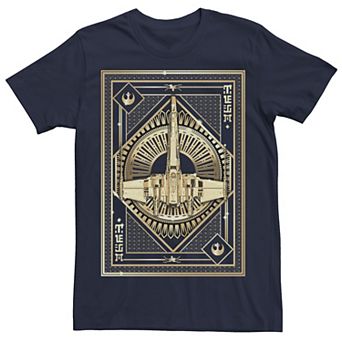 Men's Star Wars Last Jedi Gold Platinum X-Wing Pattern Tee