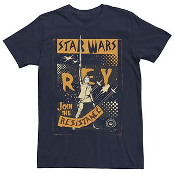 Men's Star Wars Last Jedi Rey Orange Propaganda Tee