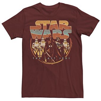 Men's Star Wars Last Jedi Retro Kylo Ren and Stormtroopers Tee