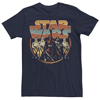 Men's Star Wars Last Jedi Retro Kylo Ren and Stormtroopers Tee