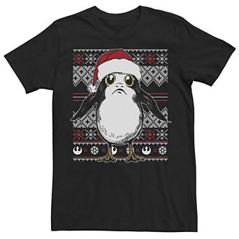 Men's Star Wars Porg Ugly Christmas Sweater Tee