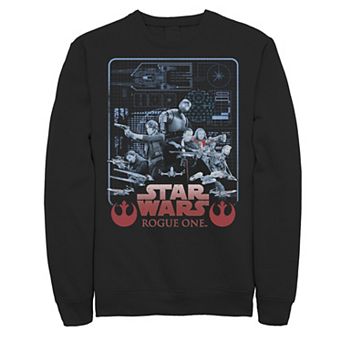 Men's Star Wars Rogue One Rebellion Group Shot Schematics Hoodie