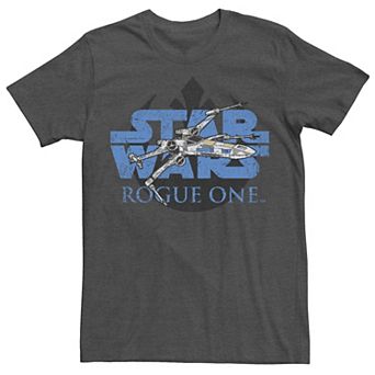 Men's Star Wars Rogue One Alliance Emblem Logo & X-Wing Graphic Tee