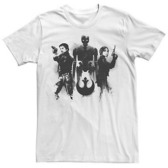 Men's Star Wars Rogue One Group Shot Paint Drip Portrait Tee