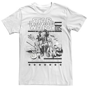 Men's Star Wars: The Force Awakens Vintage Line Art Poster Tee