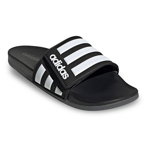 men's adidas essentials adilette comfort adjustable slide sandals