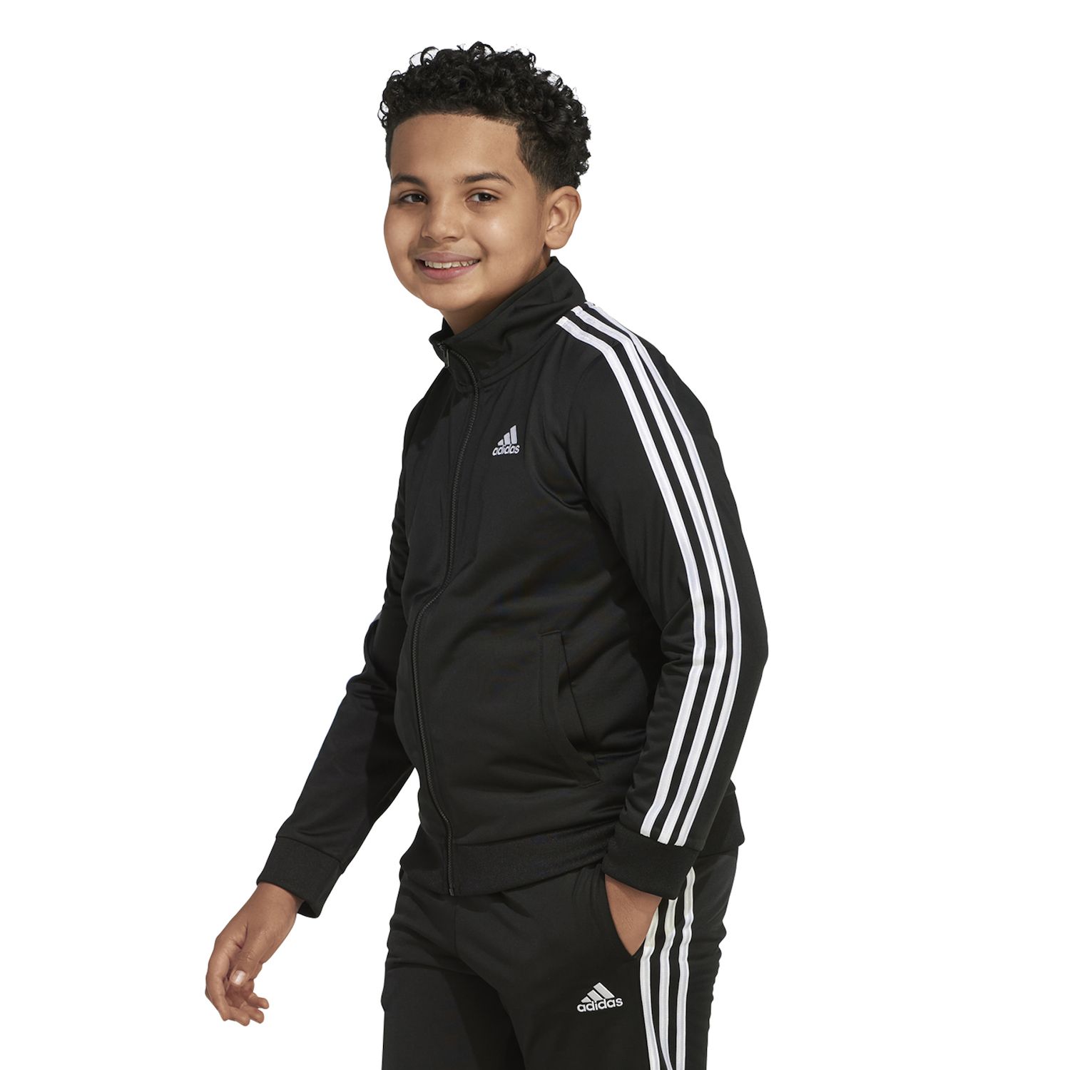 boys black adidas coat