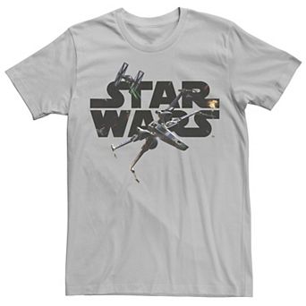 Men's Star Wars Logo Dogfight Episode 7 Tie Fighter Rebels Tee