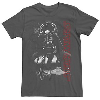 Men's Star Wars Darth Vader Vintage Portrait Logo Poster Tee