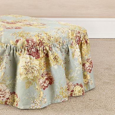 SureFit Home Decor Ballad Bouquet Ottoman Slipcover